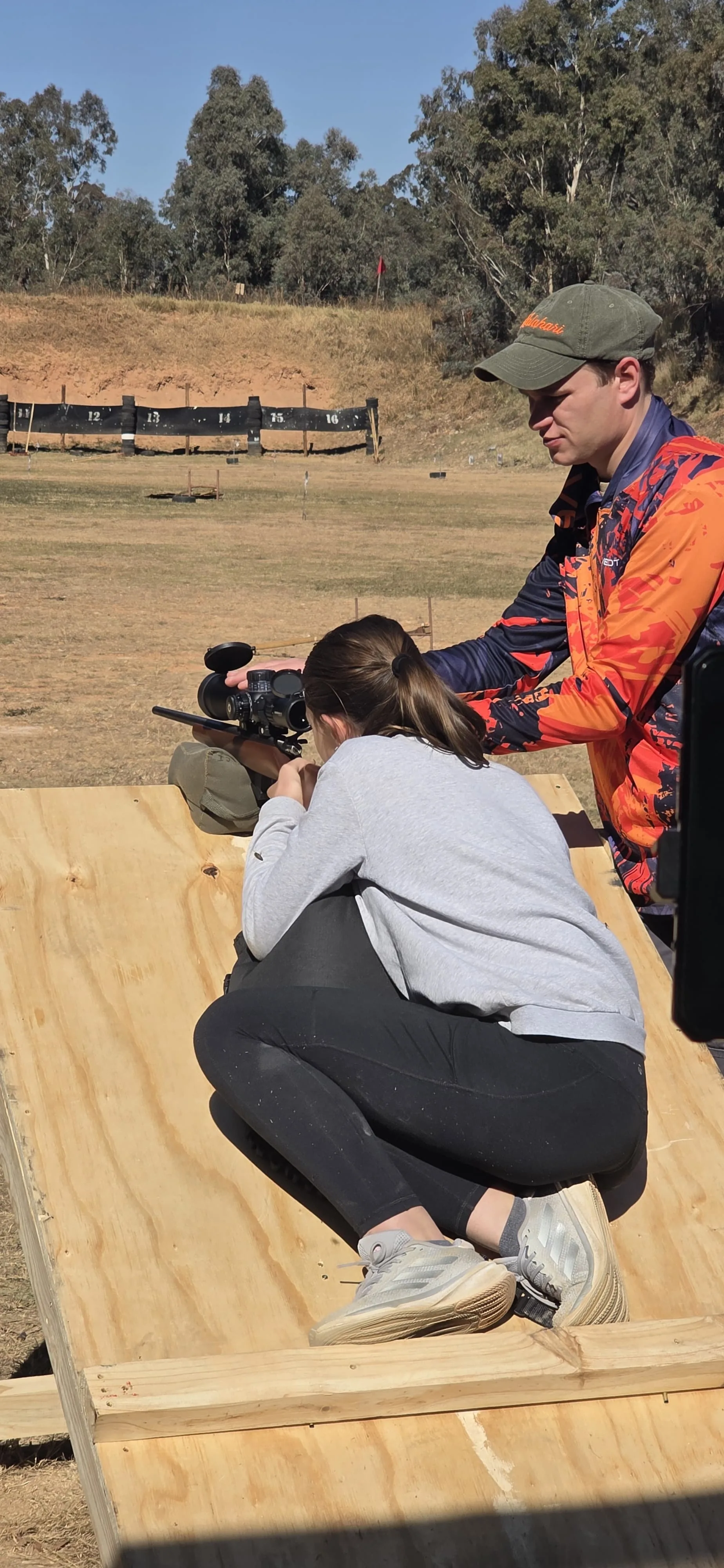 Shooter completing firearm competency training at Rooikraal Shooting Range